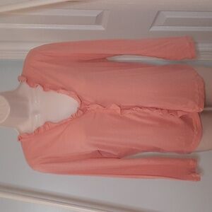 J Crew Ruffled Pink Convertible Top sz Medium